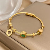 Dorado Esmeralda Charm Pulsera