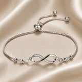 Dorado Blanco Infinito Slider Pulsera