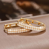 Elegante Circular Circonitas Pendientes
