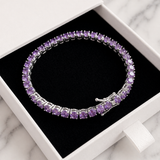 Amatista Cristal Tennis Pulsera