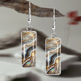 Pendientes Mármol Rectangular