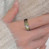 Vintage Sunflower Dragonfly Anillo