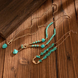 Turquesa de Cuentas Apilado Collares