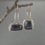 Clásico Plateado Vintage Pendientes