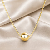 Beadball Dorado Blanco Collar