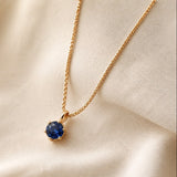 Round Solitaire Colgante Collar