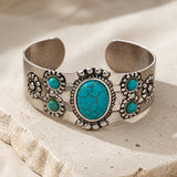 Oval Turquesa Abierto Pulsera