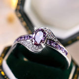 Violet Whisper Cristal Twist Anillo