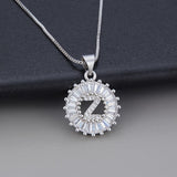 Dorado Blanco Initial Letter Circonitas Collar