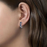 Royal Zafiro Crest Pendientes