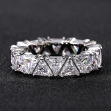 Vintage Triangle Piedra Anillo