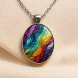 Colorful Round Piedra Collar