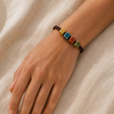 Bohemio Tiger's Eye Jade Bead Pulsera