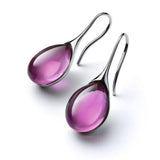 Minimalista Cristal Drop Pendientes
