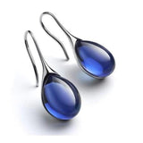 Minimalista Cristal Drop Pendientes