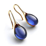 Minimalista Cristal Drop Pendientes