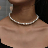 Clásico White Perla Collar