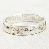 Minimalista Vintage Plateado Anillo