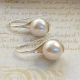 Vintage Perla Drop Pendientes