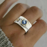 Bohemio Piedras de Color Meditation Anillo