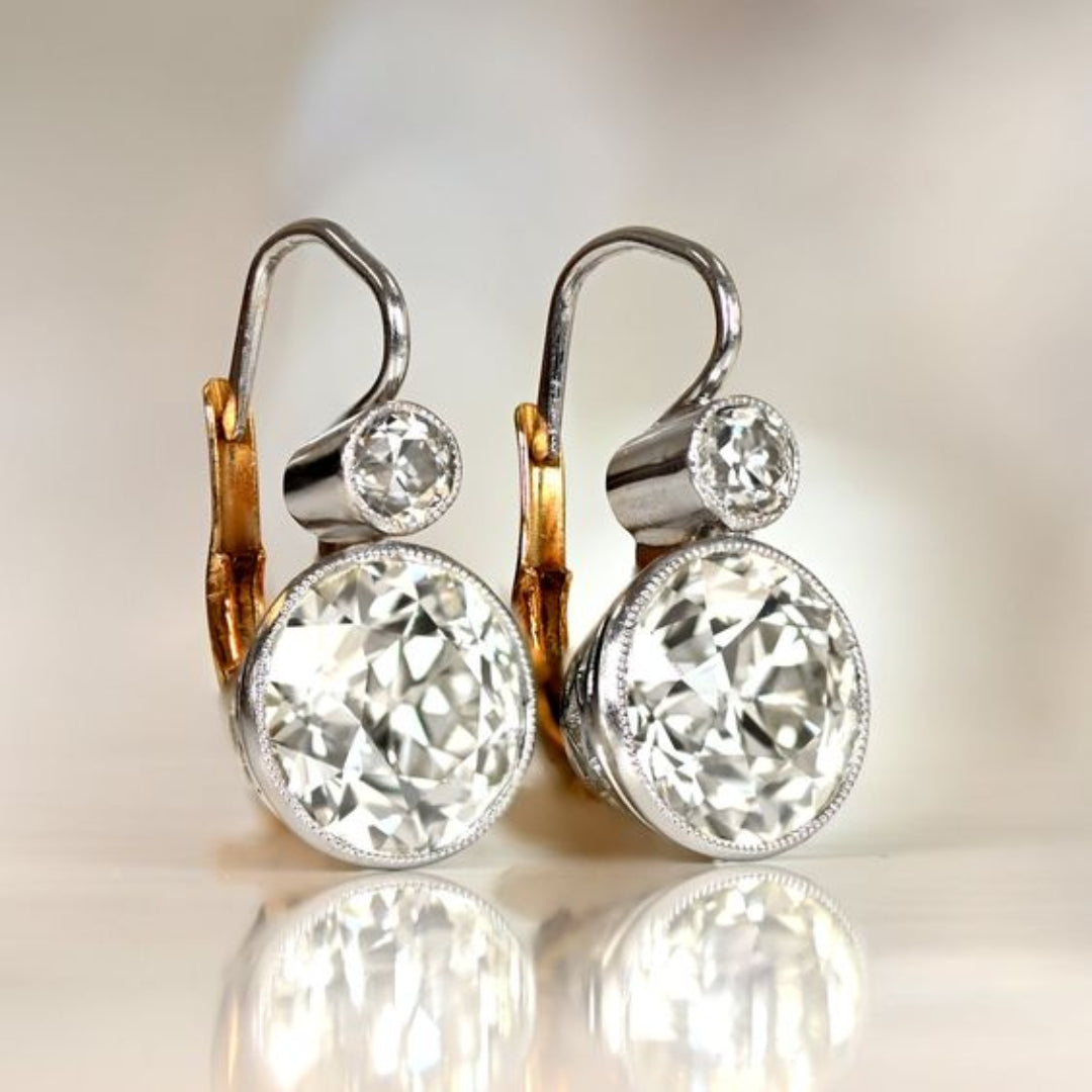 Pendientes Vintage Circonitas Incrustadas en Plata