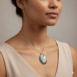 Colorful Round Piedra Collar