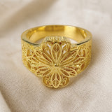 Dorado Bloom Statement Anillo