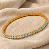Golden Turquesa Piedra Pulsera