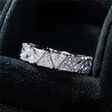 Vintage Triangle Piedra Anillo
