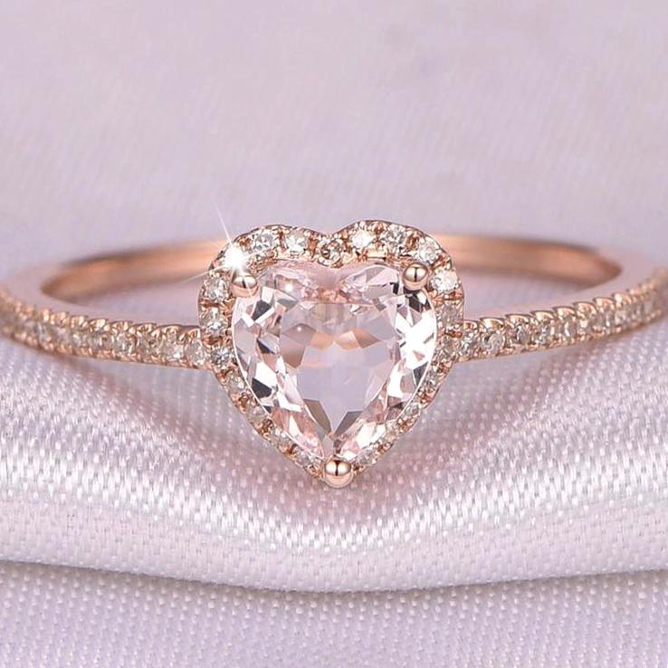 Anillo Corazón de Cristal con Circonitas