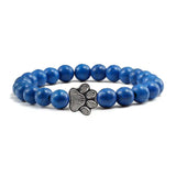 de Cuentas Paw Pulsera Natural Piedra Design