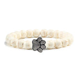 de Cuentas Paw Pulsera Natural Piedra Design