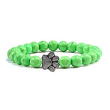 de Cuentas Paw Pulsera Natural Piedra Design