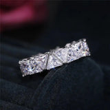 Vintage Triangle Piedra Anillo