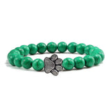 de Cuentas Paw Pulsera Natural Piedra Design