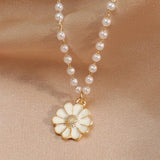 Daisy Perla Colgante Collar