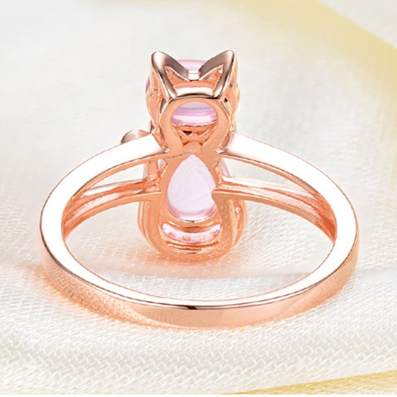 Anillo Gato en Oro Rosa