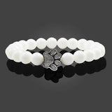 de Cuentas Paw Pulsera Natural Piedra Design
