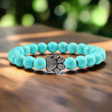 de Cuentas Paw Pulsera Natural Piedra Design