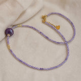 Artesanal Beads Choker Amatista Collar
