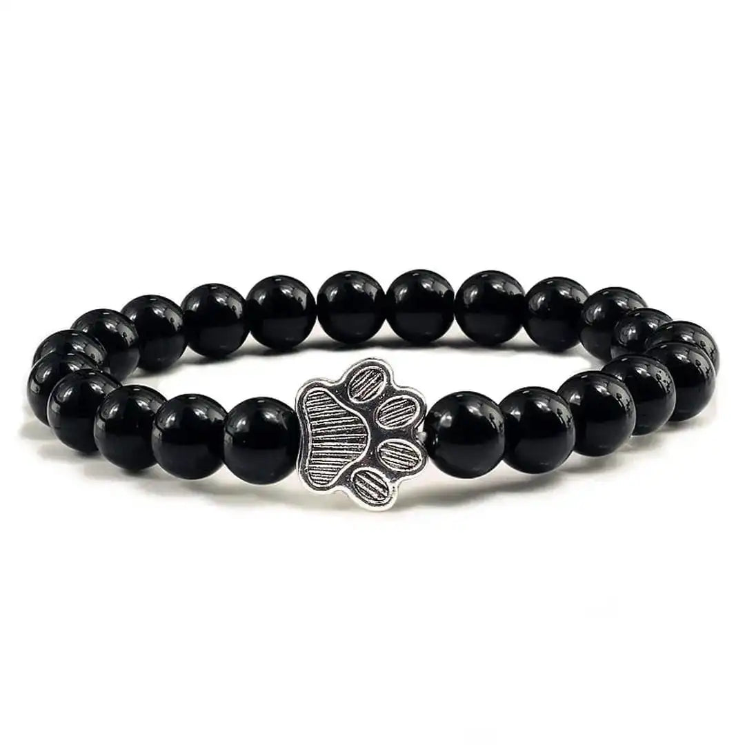 de Cuentas Paw Pulsera Natural Piedra Design
