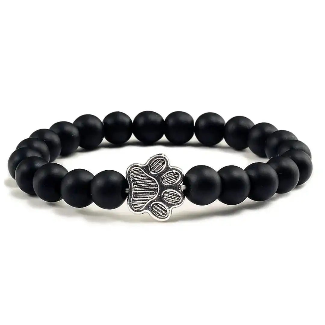 de Cuentas Paw Pulsera Natural Piedra Design