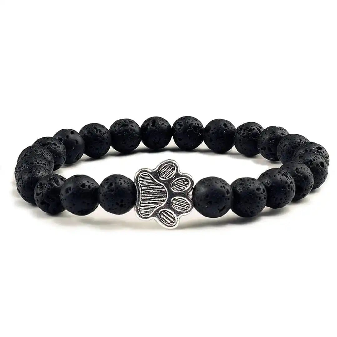 de Cuentas Paw Pulsera Natural Piedra Design