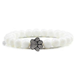 de Cuentas Paw Pulsera Natural Piedra Design