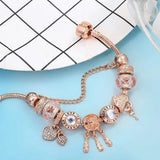 Rose Dream catcher Pulsera con Charms Included