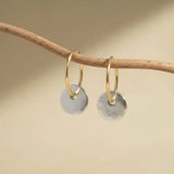 Artesanal Elegante Aro Pendientes
