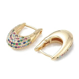 Chic Colorful Cristal Inlay Pendientes