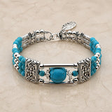 Bohemio Turquesa Abierto Pulsera