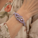 Infinito Hoja Plateado Pulsera