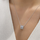 Elegante Geometric Colgante Collar